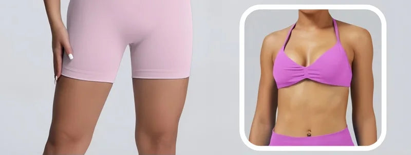 Sports Bra Women Halter Neck Open Back Seamless Yoga Bras Breathable Elastic Top Gym Running Workout Fitness Sports Bras