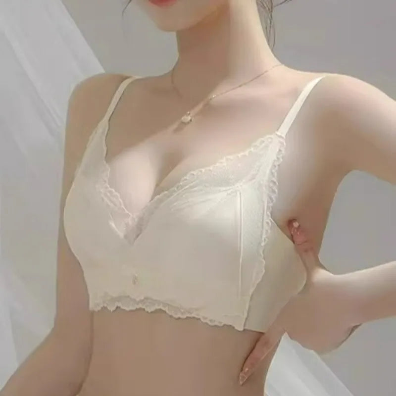 Push Up Bras for Women Small Bust Padded Wireless Anti Sagging Full Coverage Shaper Bralette Plus Size