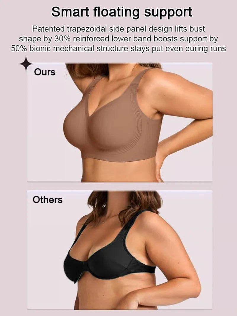 Wireless Seamless Women's Bra, Removable Pads Breathable Bralette,Soft Comfort Fit,Ideal for Daily Casual Outfits&Sleep Wear