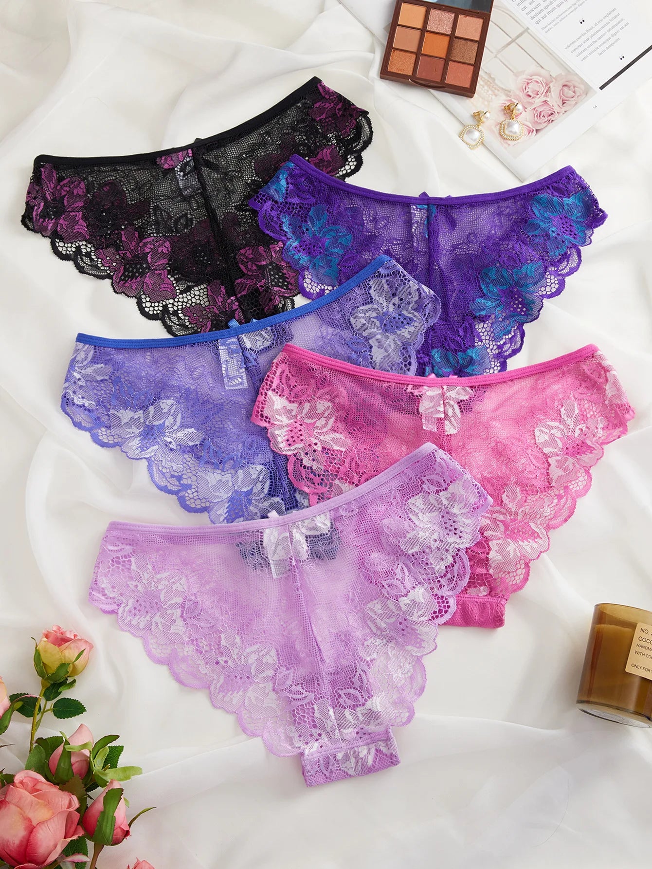 1pcs Large Size S-XXL Sexy Lace Women Panties Low Rise Floral Breathable Comfortable Sexy Lingerie Lady Briefs Fashion Underwear
