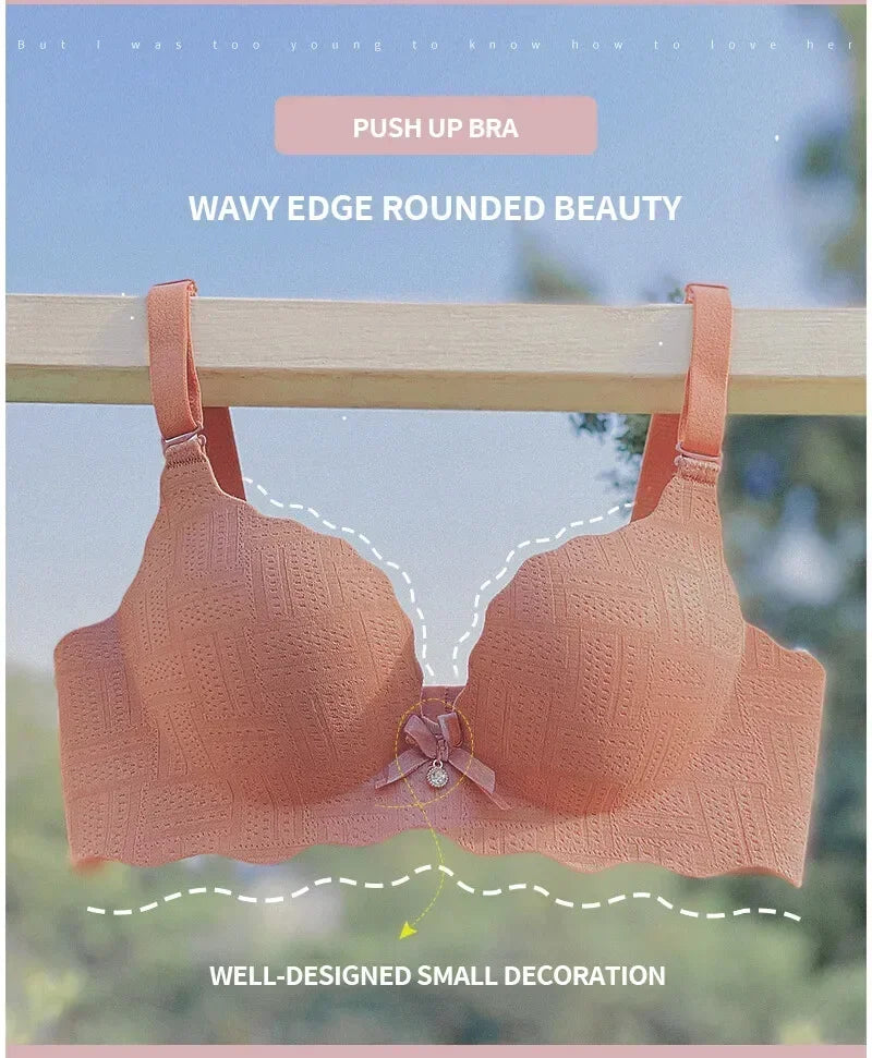 Seamless Push Up Women Bra Comfortable Adjustable Lingerie Wireless Sexy Bras 3/4 Cup Bralette Girl Brassiere Femenina