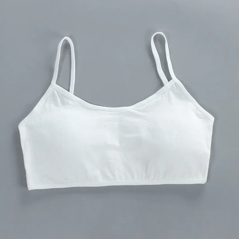 Wireless Comfortable Sports Bra Vest for Teenage Girls Student Kids Young Children Solid Small Underwears Underclothes