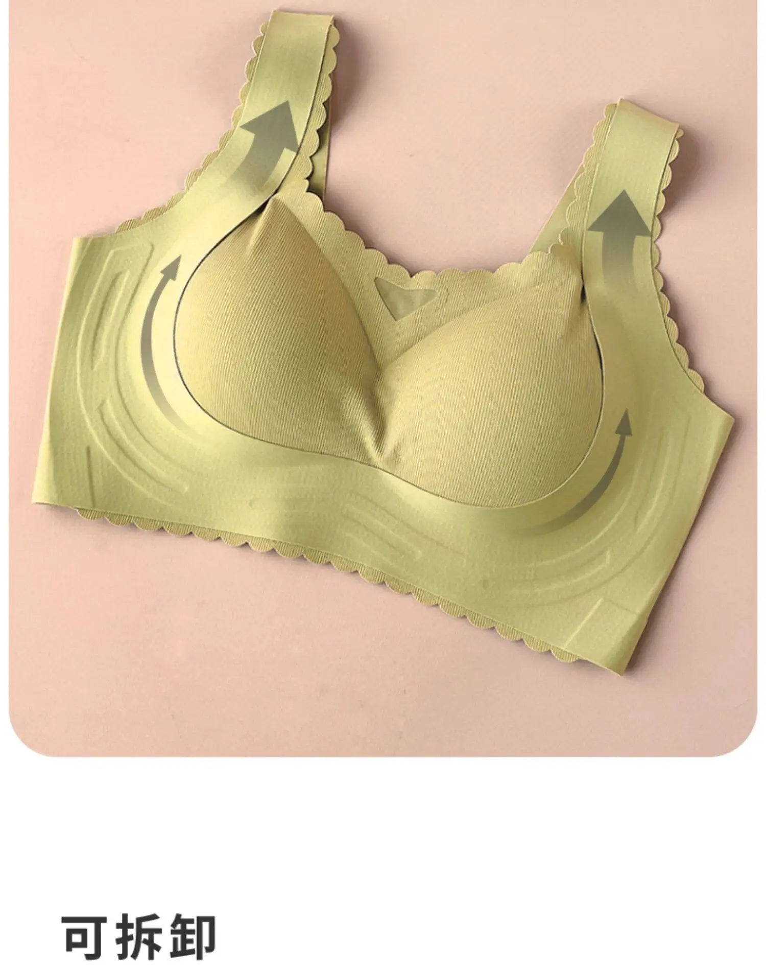 Bras for Women Minimiser Full Coverage Large Bust Wireless Push Up Anti Droop Seamless T-Shirt Bra Plus Size Everyday Bra