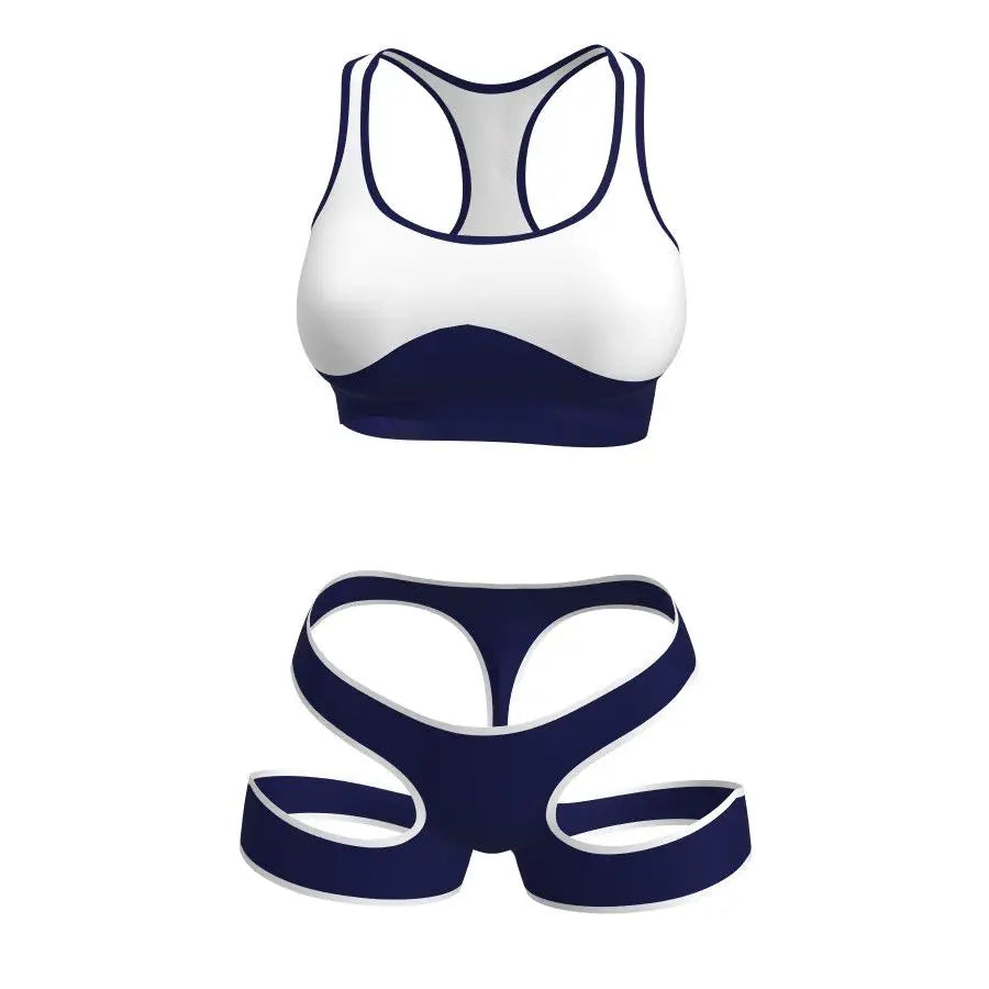 Sexy Sports Bra And High-Waist Bikini Set for Women in Various Seasons Nylon Material Boosts Butt Ideal for Hot Springs