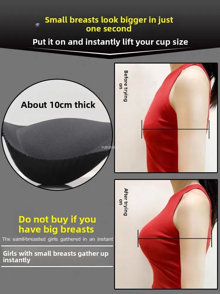 10CM Extreme Push Up Plunge Bra for Small Chest | Deep Cleavage Wireless Bralette | Seamless Invisible & Airy | Sexy Lift