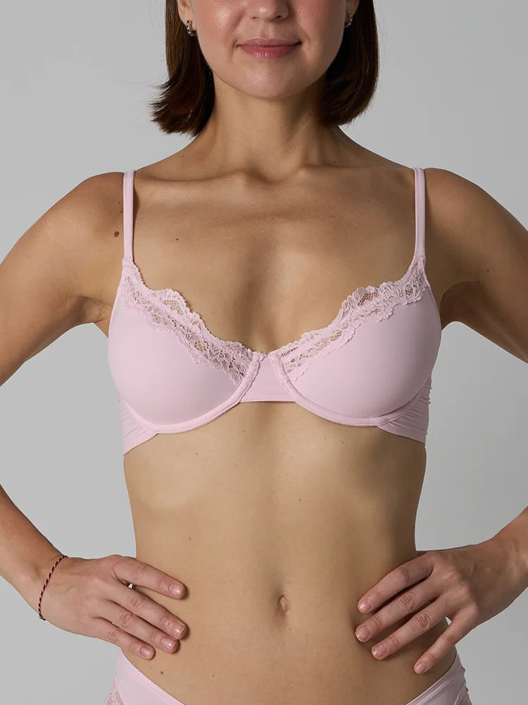 Lace Underwire Bra for Women – French Style, No Padding, Elegant Lift & Support, Comfort Fit
