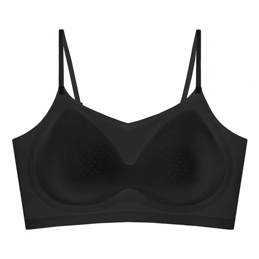 Breathable Close-fitting Seamless Bra Anti-sagging Shockproof Brassiere for Women Beautiful Back Wireless Deep V Bra Lady