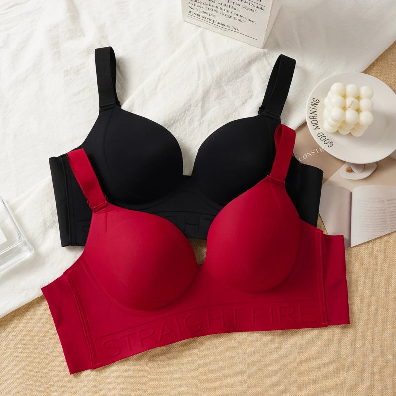 Large Size Seamless Push-up Bras Women Underwear Anti-sagging Side Breast Adjustment Bra Adjustment Braletter 34-40 BCD CUP