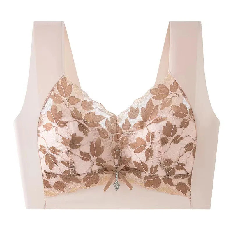 Women's Seamless Bras Lace Sexy Lingerie Bra Anti-Sagging Large Size Underwear Comfortable Breathable Non Steel Ring Vest Bra