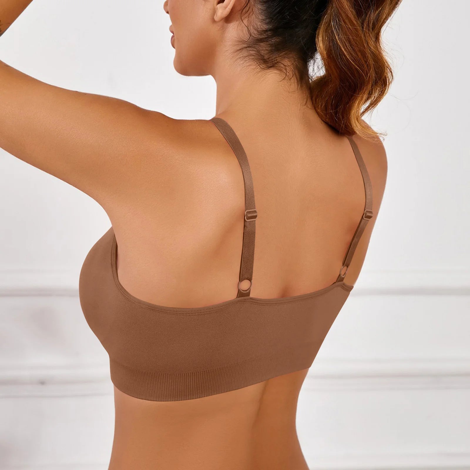 Adjustable Shoulder Straps Breasts Bra Seamless Bras Full Coverage Wireless Push Up Bra For Women Comfort Sculpting Bralettes