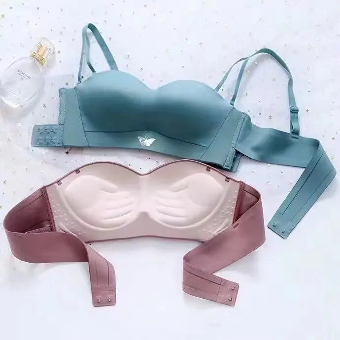 Unlined Bralette Petite Small Bust Adjustable Straps Summer Wedding Halter Backless Plunge Racerback Invisible Seamless Bra S-XL