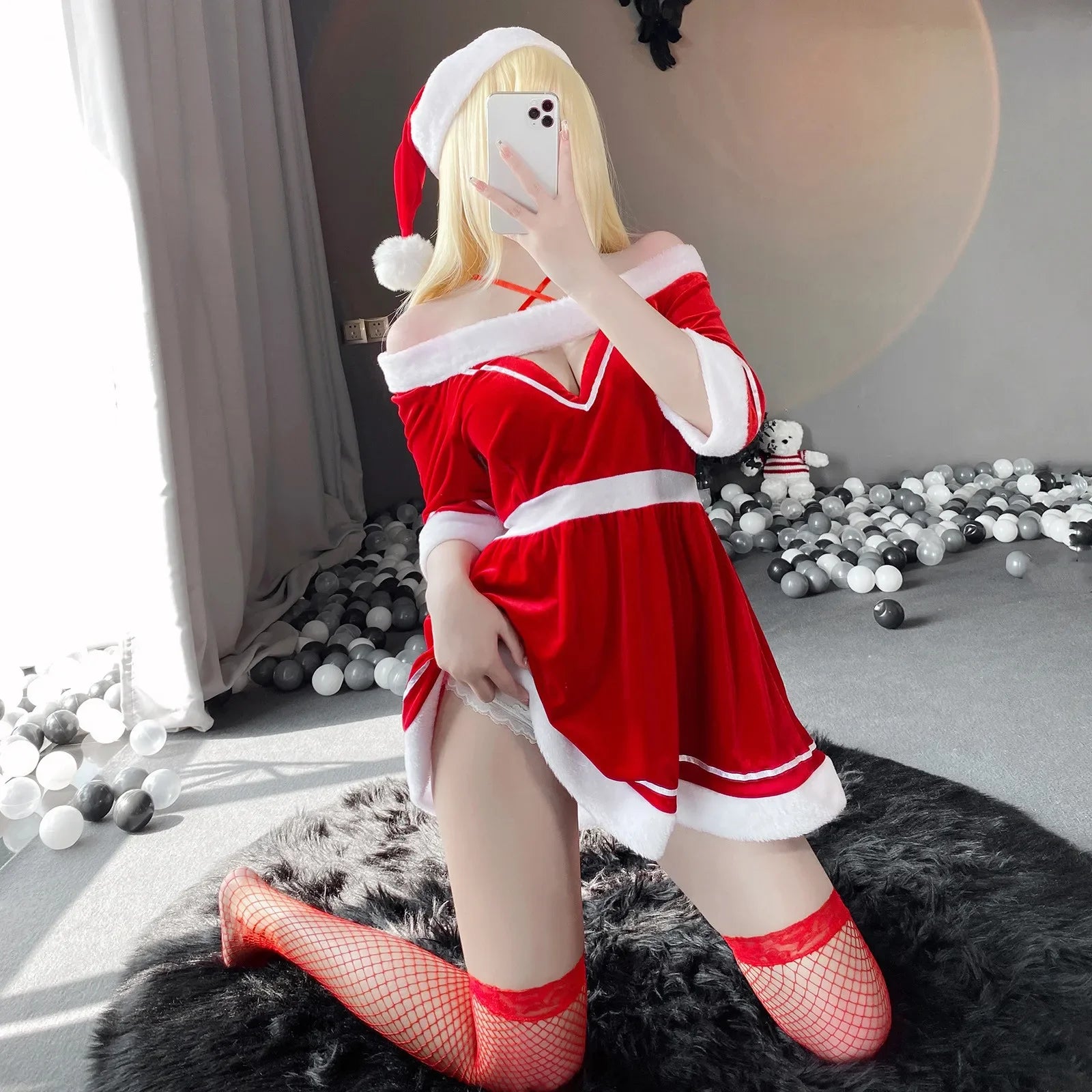 Sexy LingеRie Set Christmas Women Sexy Miniskirt Pajamas Sexy Underwear Set Lingerie Білизна Жіноча Комлекти