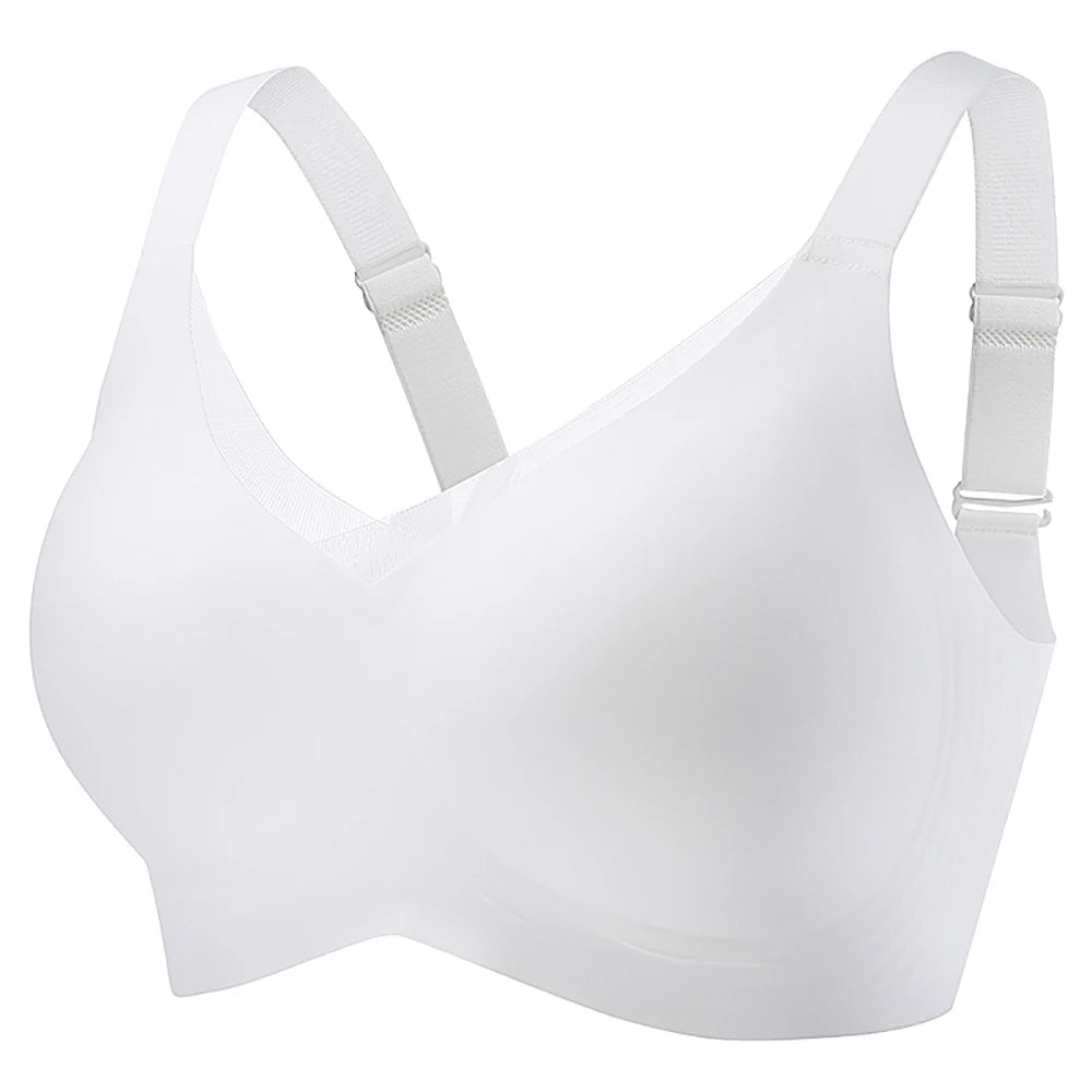 Jelly Wireless Bras For Women No Underwire Supportive Seamless Bra Comfort Soft Bralette Full Coverage Hide Back Fat T-Shirt Bra