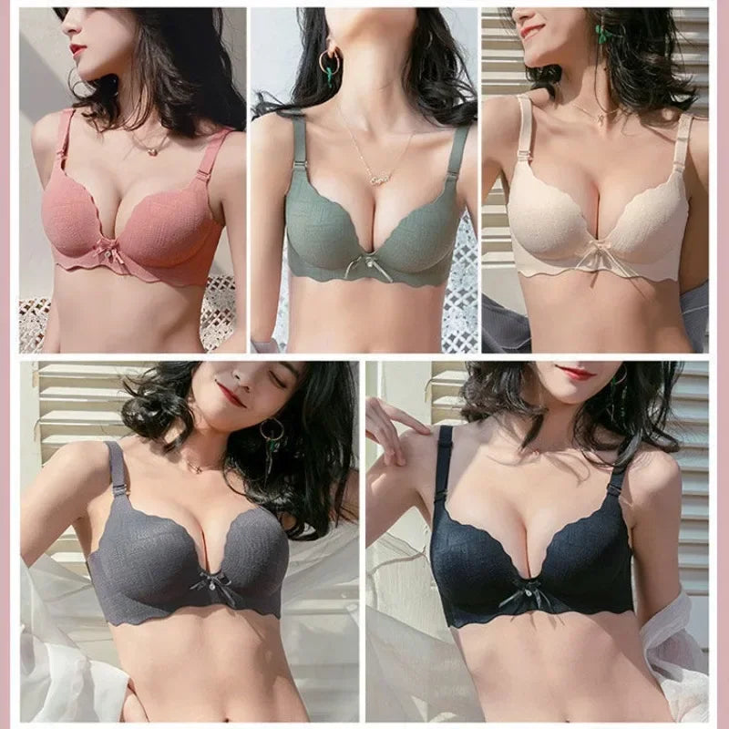 Seamless Push Up Women Bra Comfortable Adjustable Lingerie Wireless Sexy Bras 3/4 Cup Bralette Girl Brassiere Femenina