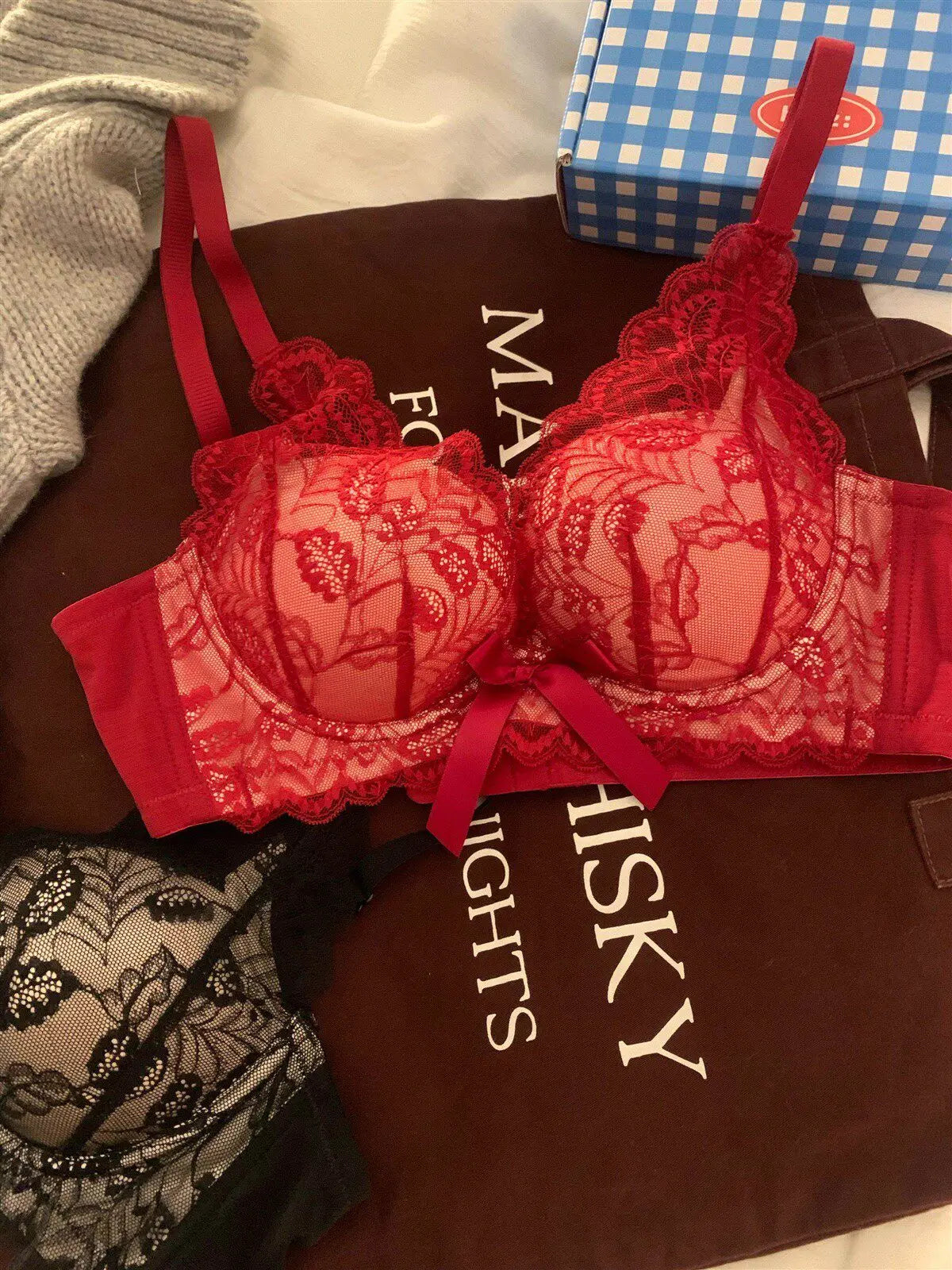 Sexy Lace Push Up Bra for Women Wireless Demi Padded Unlined Underwire Free Anti Gravity Lift Gather Small Chest Bras 32-38