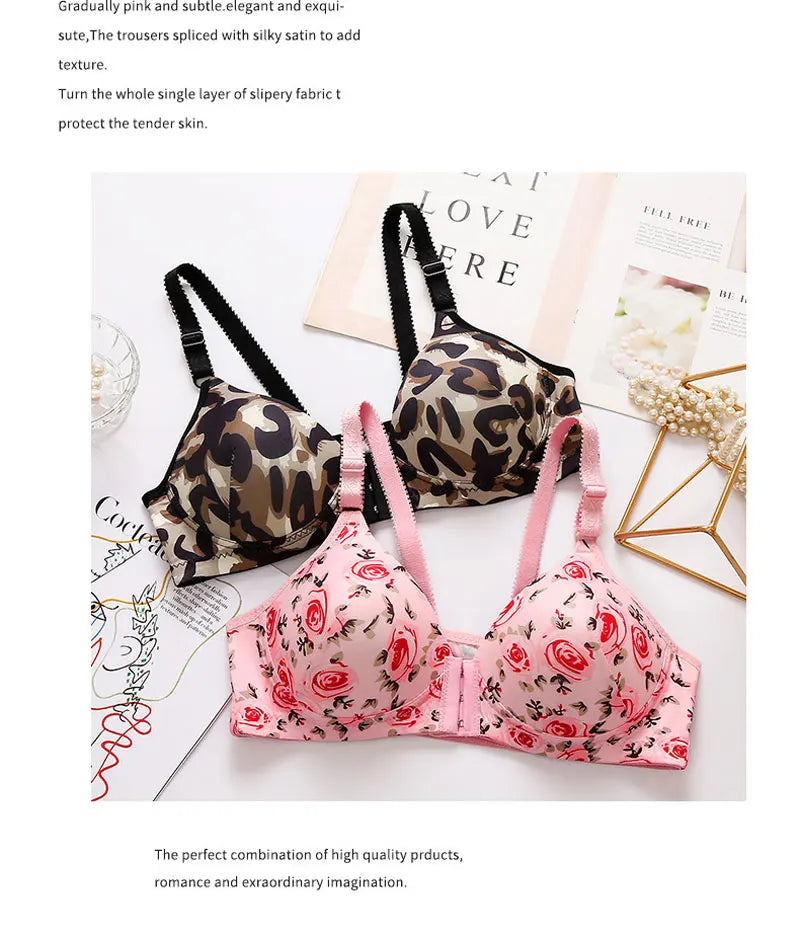 Seamless Sexy Bra For Women Push Up Thin Bras Wire Free Lingerie 3/4 Cup Bralette Underwear Breathable Front Closure Brassiere