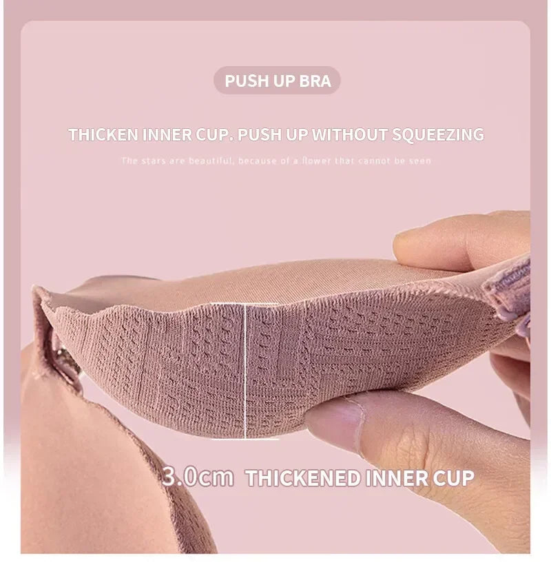 Seamless Push Up Women Bra Comfortable Adjustable Lingerie Wireless Sexy Bras 3/4 Cup Bralette Girl Brassiere Femenina