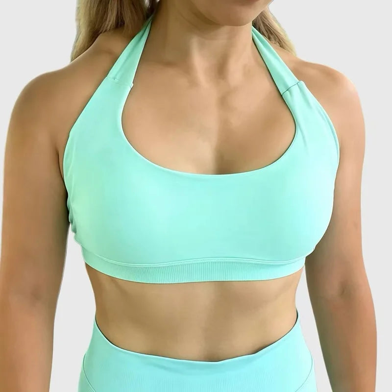 Sports Bra Seamless Sexy Padded Athletic Sport Bras Women Backless Workout Gym Anti-Shock Yoga Crop Top Fitness Bra