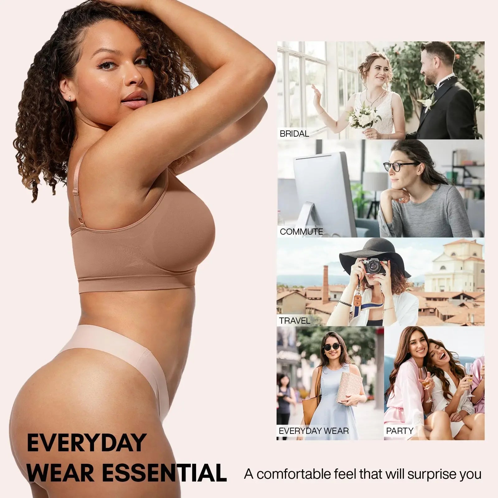 Adjustable Shoulder Straps Breasts Bra Seamless Bras Full Coverage Wireless Push Up Bra For Women Comfort Sculpting Bralettes