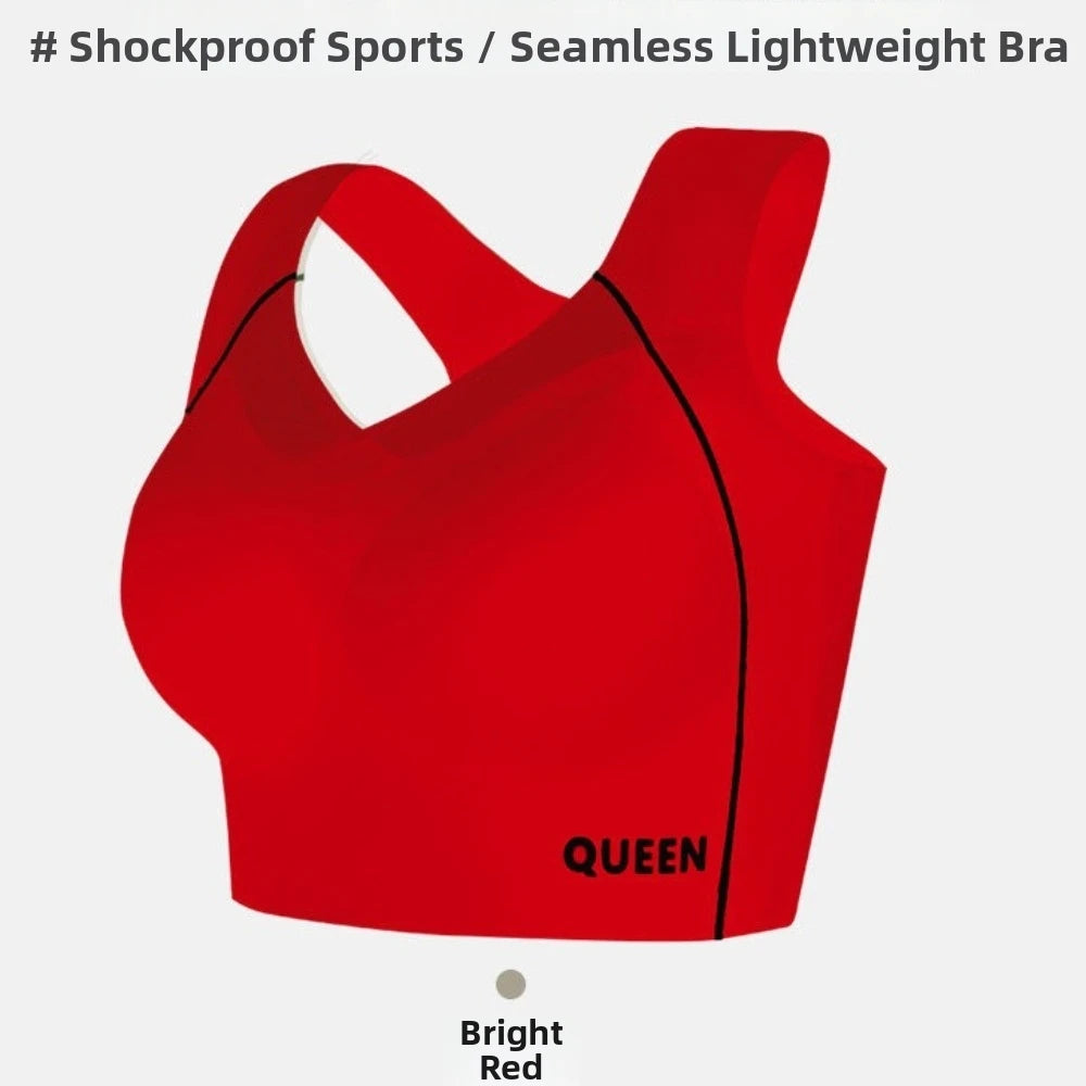Soft Elastic Traceless Wireless V Bra Mesh V Neck Gathered Breasts Seamless Bras Shockproof Lingerie Push Up Underwear Running