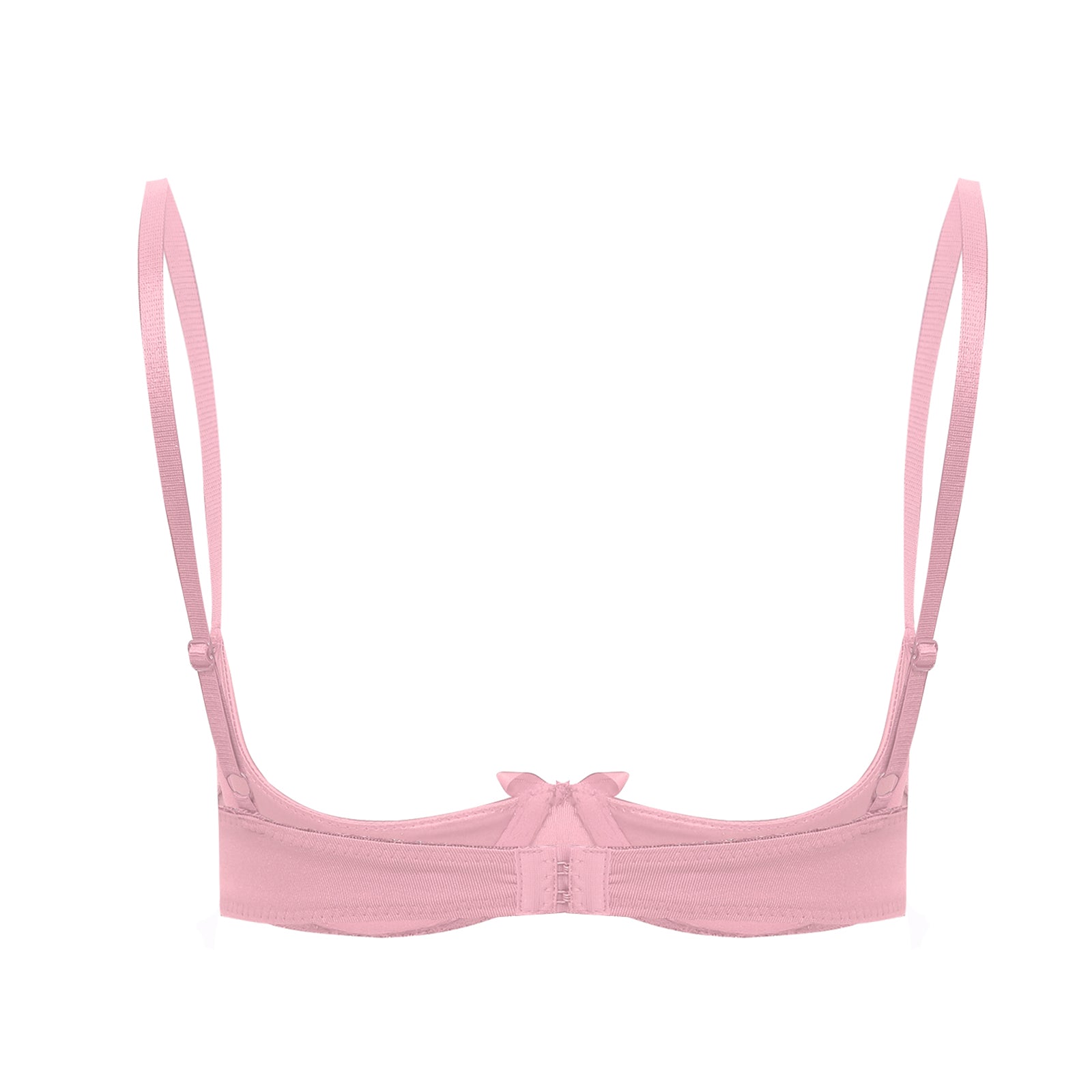 Womens Sexy Satin Intimates Lingerie Bras Female Adjustable Straps Underwire Half Cup Bow Push Up Balconette Brassiere Underwear