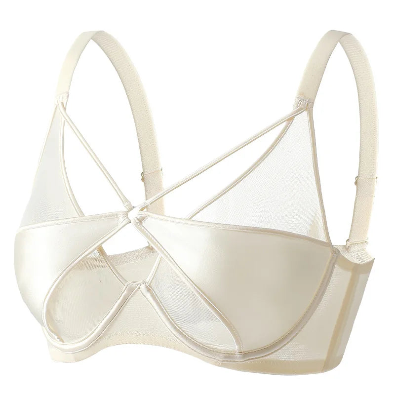 Unlined Bra for Women Large Size Underwear Women Soft Steel Ring Push-up Top Up Adjustable Bra 34-40BC 34-44DE Women's Intimates