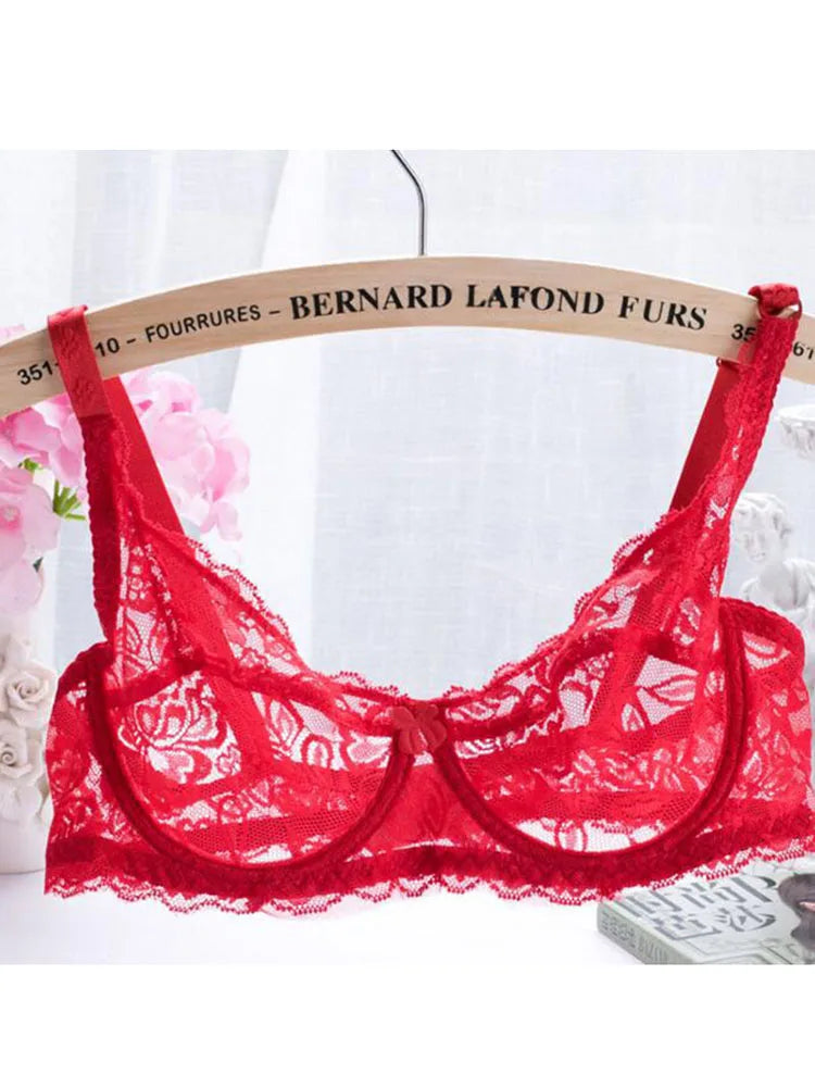 Sexy Women's Lace Unlined Underwire Push Up Bra Full Lace Brassiere Underwear Bras Lingerie Intimates Bralette Women