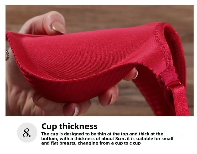 Ultra Push Up Bra with 8cm Lift Pads Wireless Seamless Side Support for Small Chest A Cup Enhancement for Flat Chest Comfortable