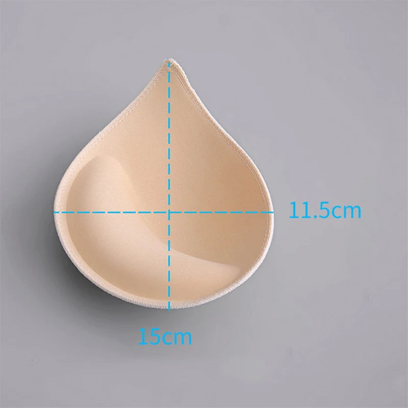 1-3 Pairs Woman Plunge Swimsuit Padded Set Sponge Thick  Foam Push Up Enhancer Chest Cup Bikini Inserts Bra Pad