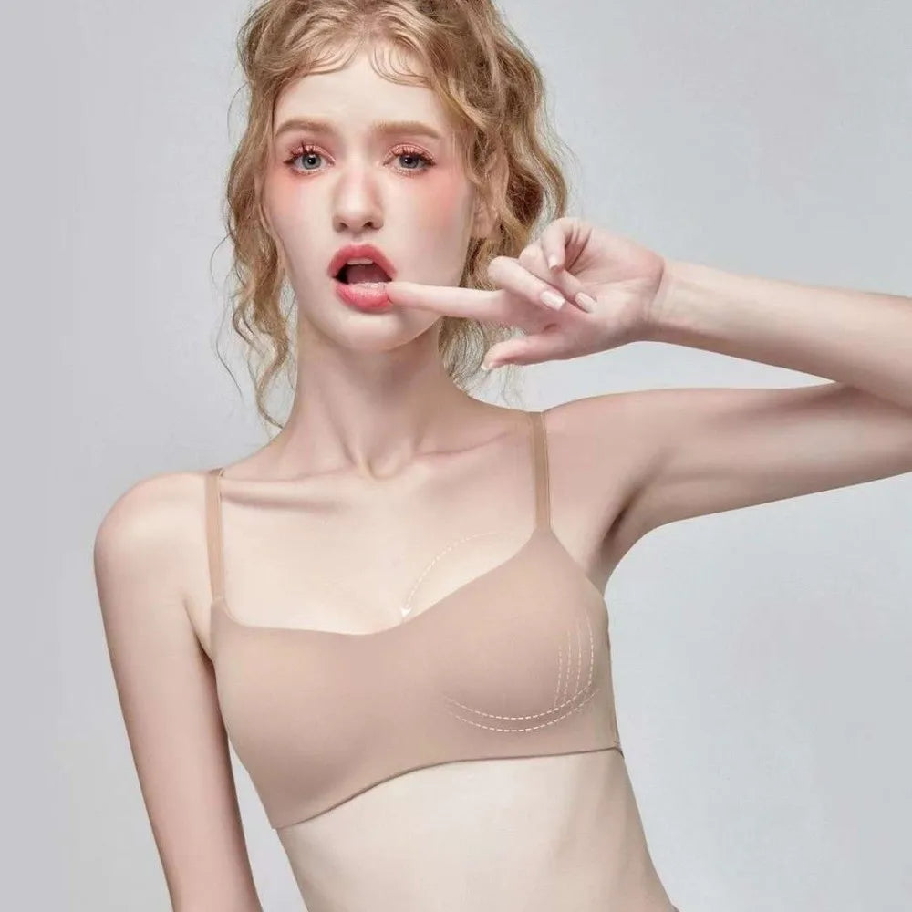 Soft Comfort Wireless Bra Breathable Fabric Thin Cup Seamless Bra Non-Wire Elastic Material Tube Top Bras Female Intimates