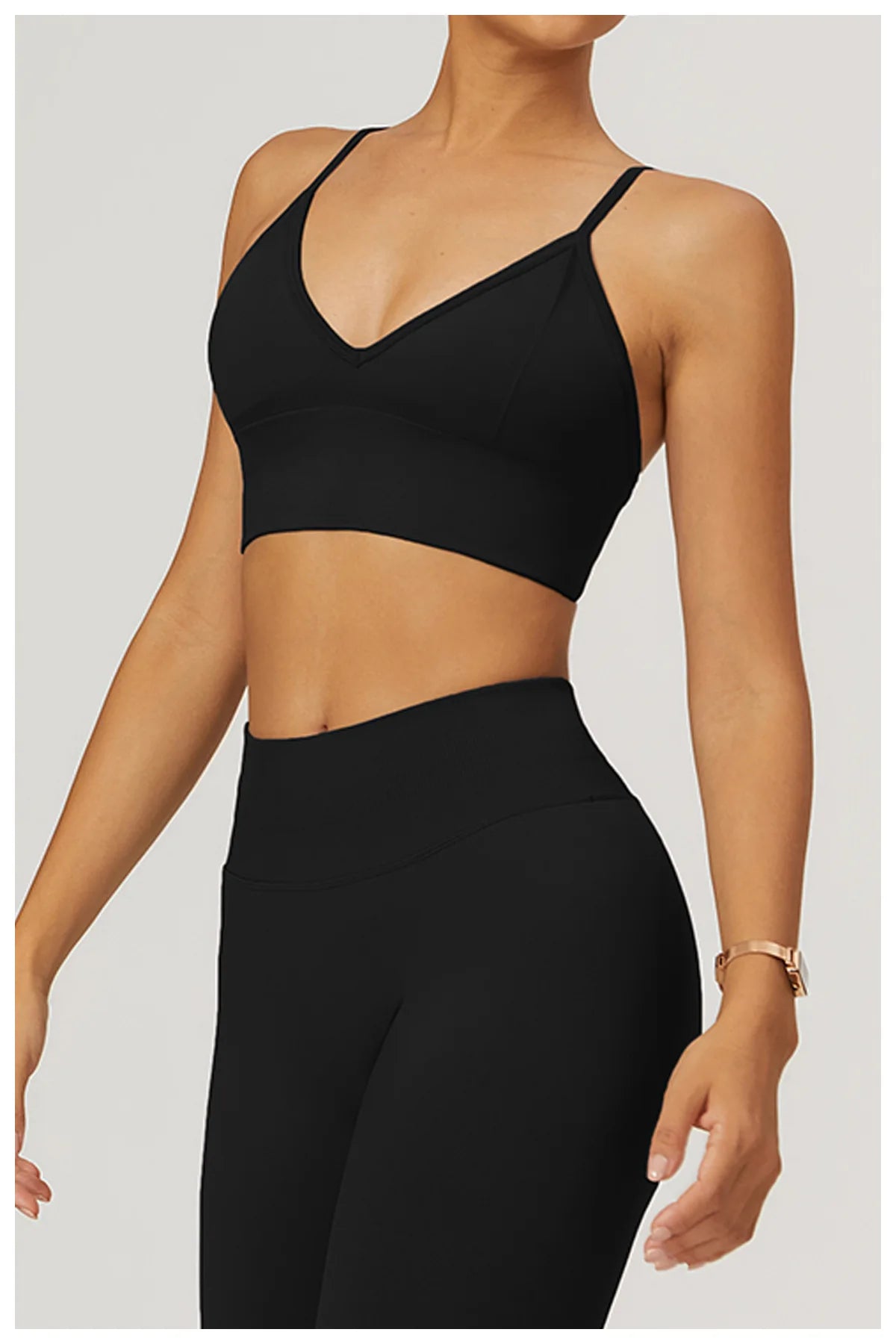 HBC Seamless Sports Bras for Women Fitness Yoga Bras With Removable Pads Adjustable Straps Gym Vest Top Bra Running Crop Top