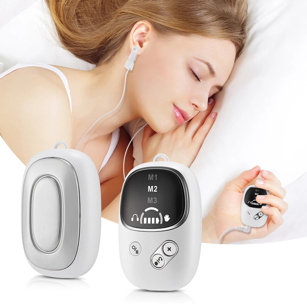 Smart CES Sleep Aid Ear Clip Relaxation Device USB Rechargeable Sleep Helper for Adults Improve Sleep Comfort