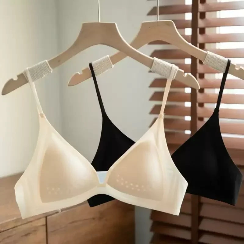 New Deep V Plunge Push Up Minimizer Bra for Women Sexy Lingerie Gathered Thin Straps Thin Cup