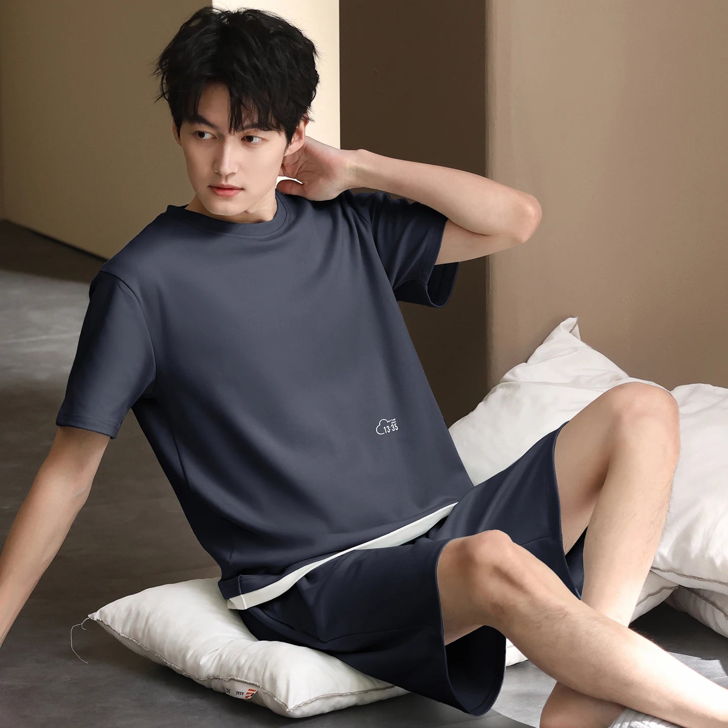Pyjamas Male Full Pure Cotton Fashion Men Short Sleeve Short Pants Pajamas Set 2 Piece/set Summer Pijama Hombre Home Lounge Gift