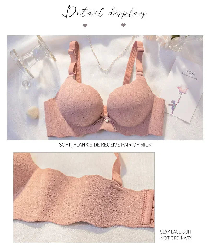 Seamless Push Up Women Bra Comfortable Adjustable Lingerie Wireless Sexy Bras 3/4 Cup Bralette Girl Brassiere Femenina