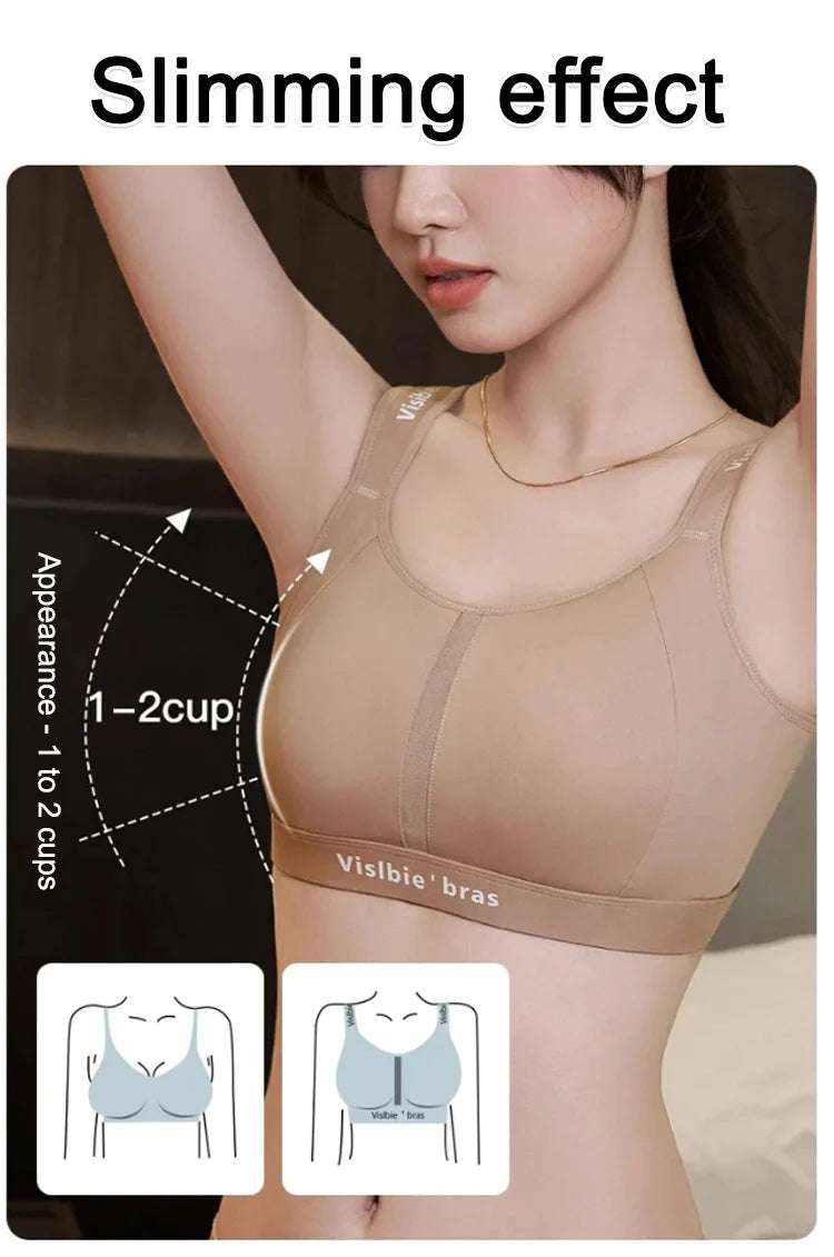 Wireless Minimizer Sports Bra Adjustable Support Anti Sagging Seamless Comfort Breathable Large Bust No Underwire Everyd