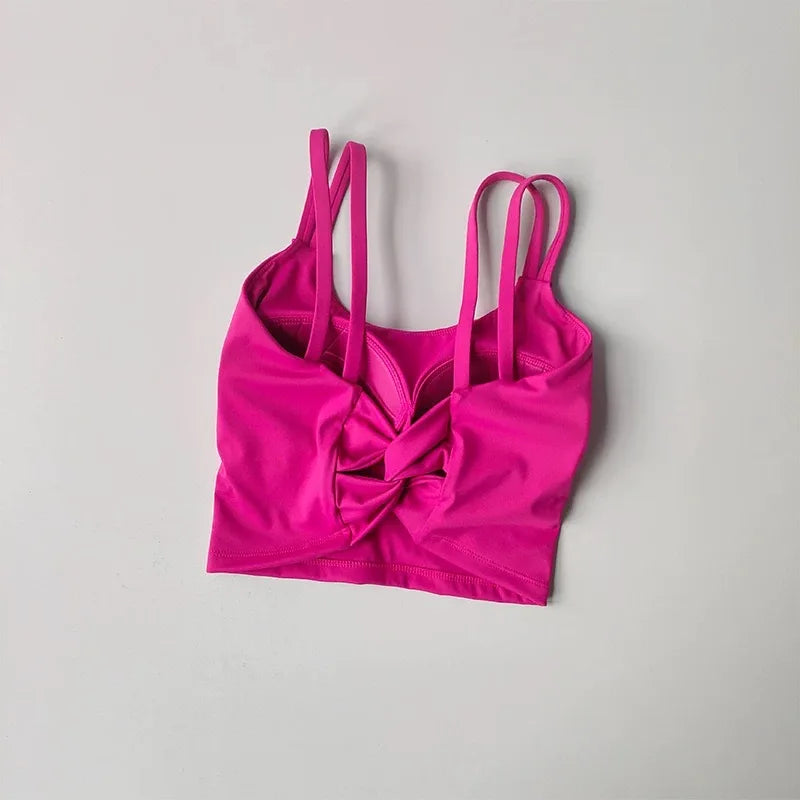 Sports Bra, Women's Summer Beauty Back Integrated Yoga Suit, Vest, Suspender, Pilates Training, Fitness Bra