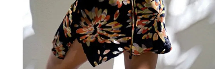 Naturaleye Sexy Backless Elastic Printed  Skirt Dress Women's Short Dress Summer 2025 New Style No Sleeve Ultra Short