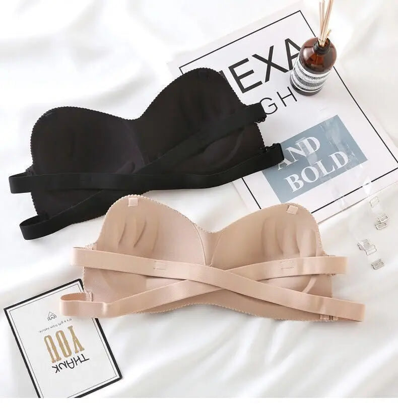 3pcs Sexy Strapless Bras Womens Wireless Bralette Soft Female Underwears Ladies Seamless Bras Breathable Backless Invisible Bras
