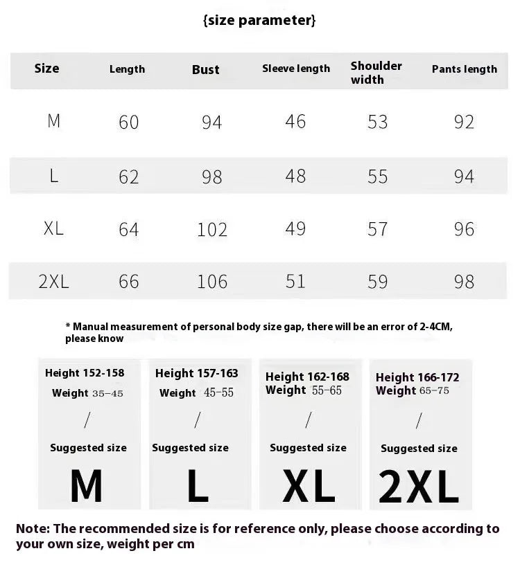 Girls' Four-Season Pajama Set Women's Long-Sleeve Homewear New Casual Outfit for Going Out and Walking Women's Homewear Set