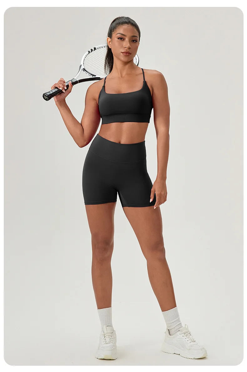 Women Beauty Back Yoga Bra Shock Absorption Sports Underwear High Elastic Fitness Running Vest Breathable Support Sports Bras