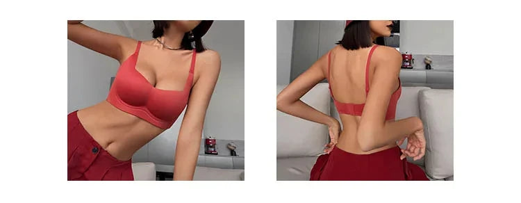 Sexy Push Up Bras French Women's Underwear Wire Free Female Gather Bralette Seamless Iingerie Ladies Comfort Brassiere