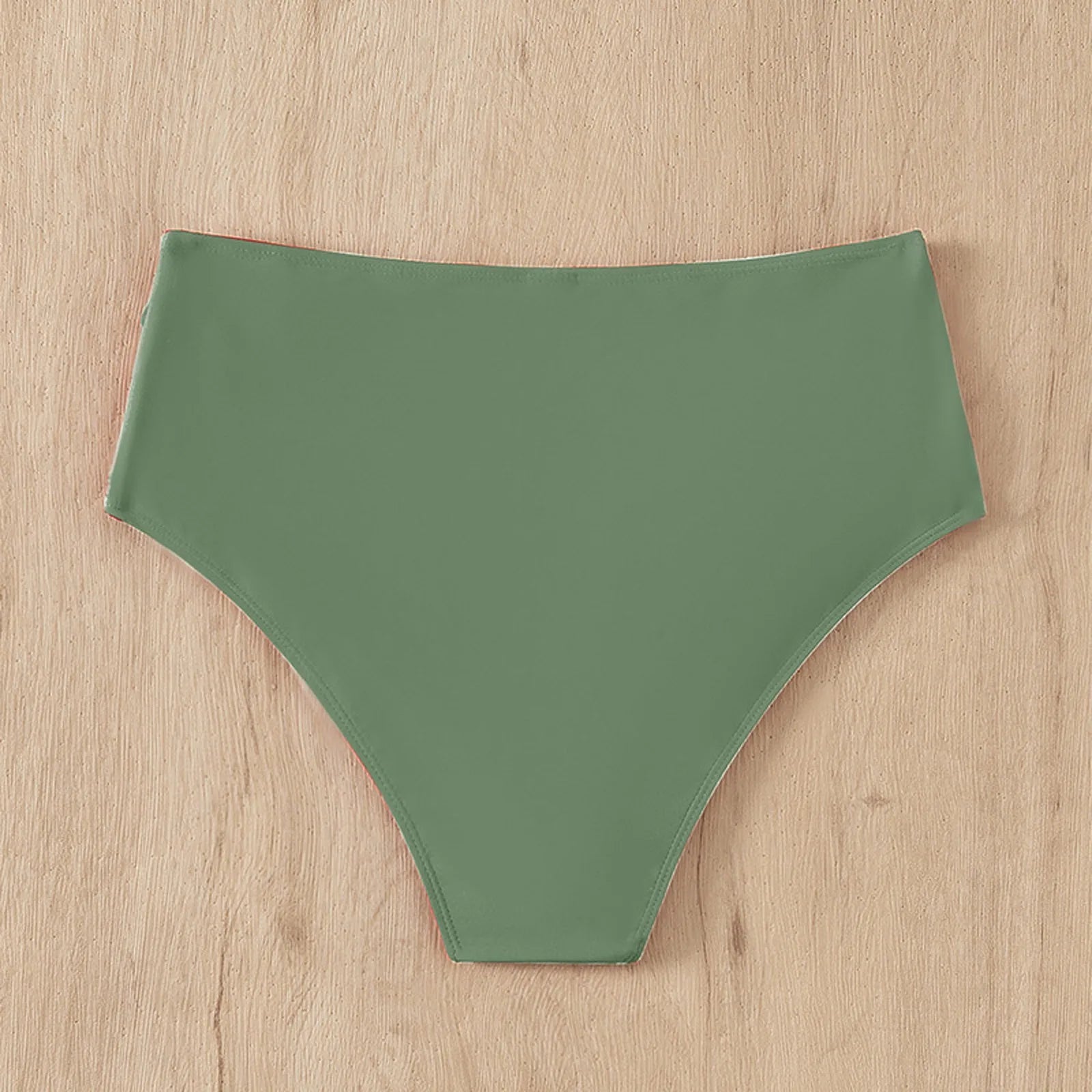 Summer Women Bikini Swimming Trunks Solid Color Sexy High Waist High Elasticity Bottoms Daily Beach Vacation Swimwear Briefs