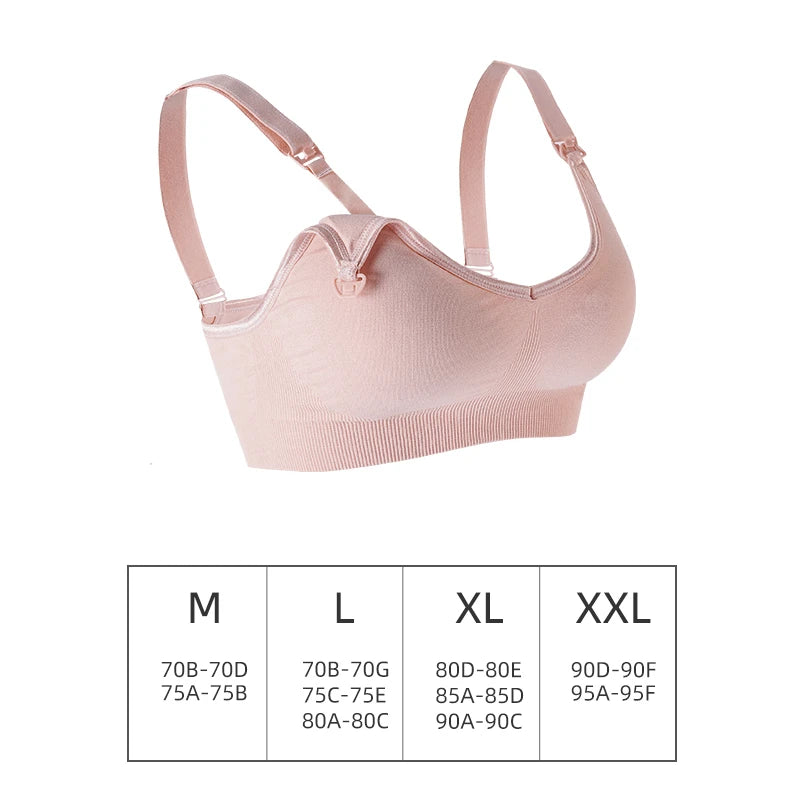 Wireless Maternity Bra Pregnant Women Seamless Prevent Sagging Breastfeeding Bras Push Up Breathable Front Open Nursing Bra Hot