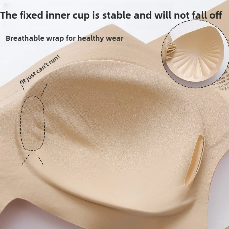 Seamless Women's Full Coverage Large Size Sexy V Neck Female Bralette Lift Up Wireless Minimizer bra Lingerie XL 2XL 3XL 4XL 5XL