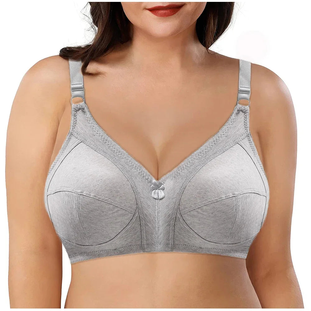 Ruralbras Minimizer Push Up Bras For Women Wireless Full Coverage Cotton Bra Seamless Top Plus Size 38 - 50 C D E F Cup BH C01