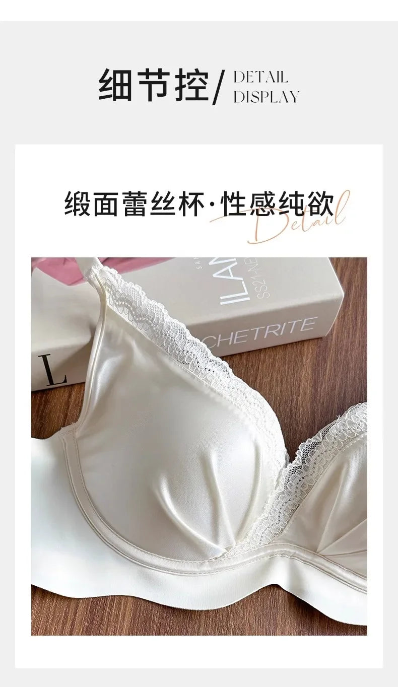 Bralette Dentelle Automne T32-38 - Sans Armatures Anti Écartement pour Petite Poitrine, Ajustable Confort Sexy Soutien-Gorge