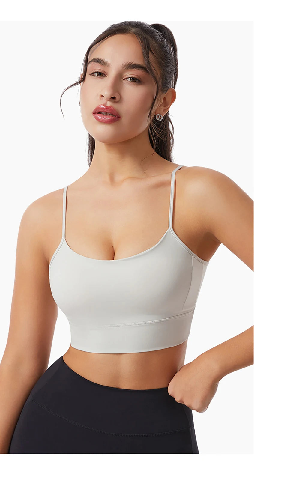 Low Back Sports Bra For Women Low Impact Padded Workouts No Underwire Bralette Beauty Back Yoga Spaghetti Straps Vest Tops