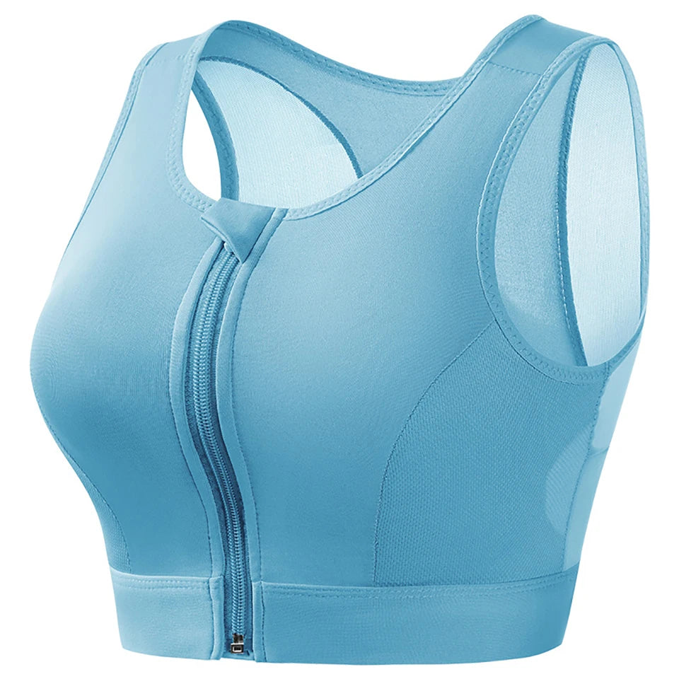 Plus Size Zip Front Closure Longline Bras Wireless Full Coverage Brassiere No Underwire Bralettes Hide Back Fat Bras