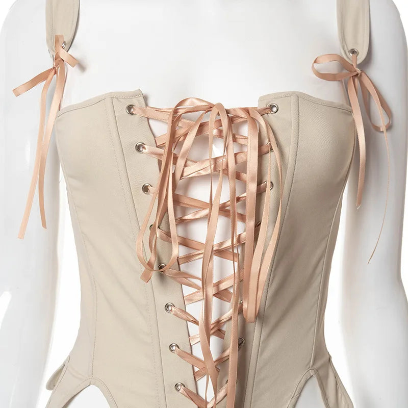 Elegant Lolita Corset Evening Party Retro Bustier Top Women Lingerie Sexy Slimming Bandage Underbust Corsets Streetwear Clothing